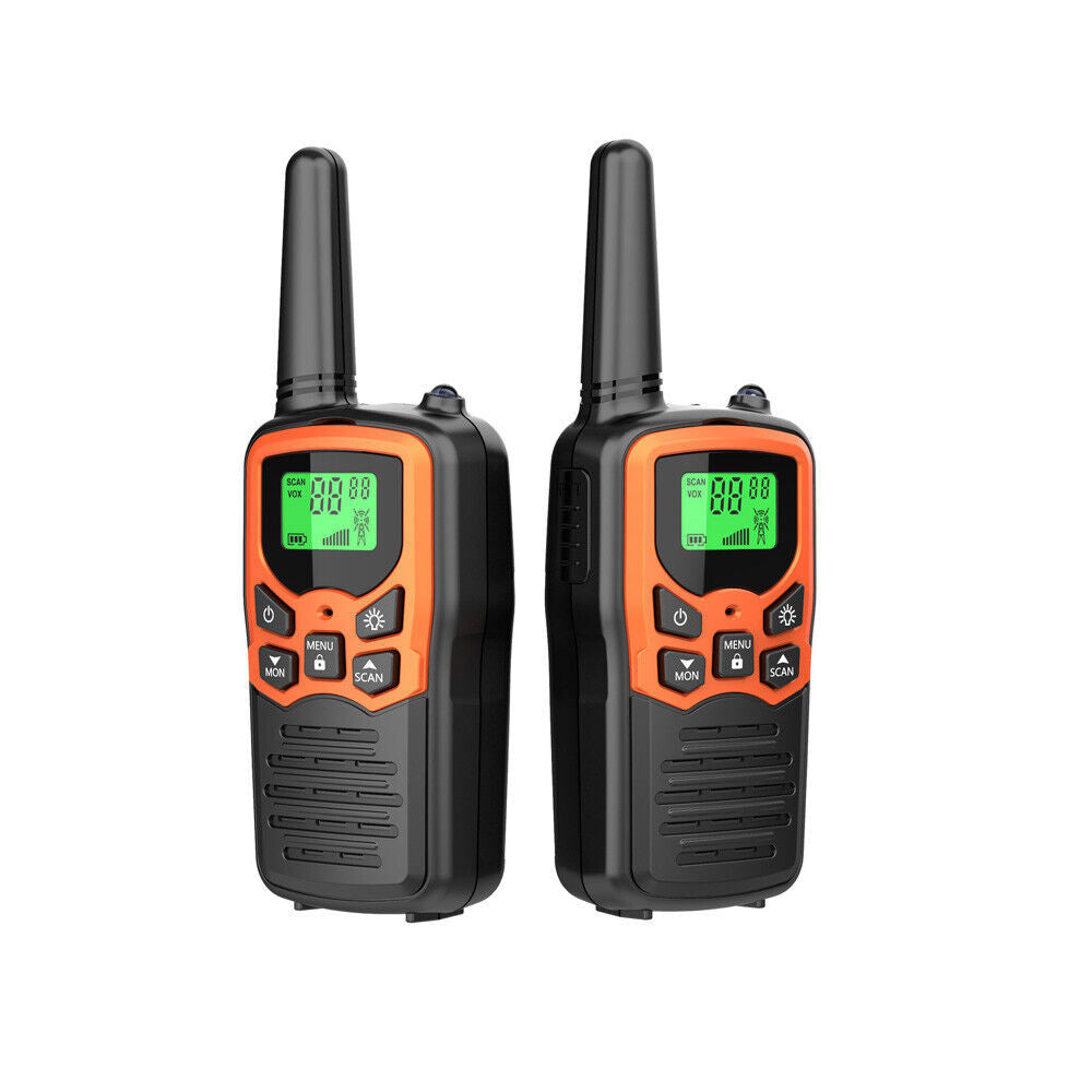 Walkie Talkies 2Pcs Electronic Long Range Walky Talky 8km UHF Backlit LCD NEW