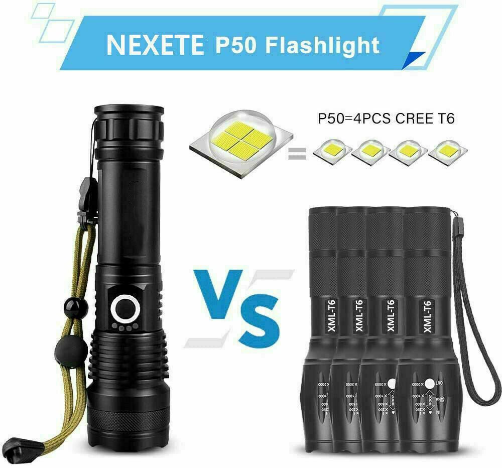 Tactical Flashlight Police Multi-mode Handheld Flashlamp Torch Waterproof Lamp