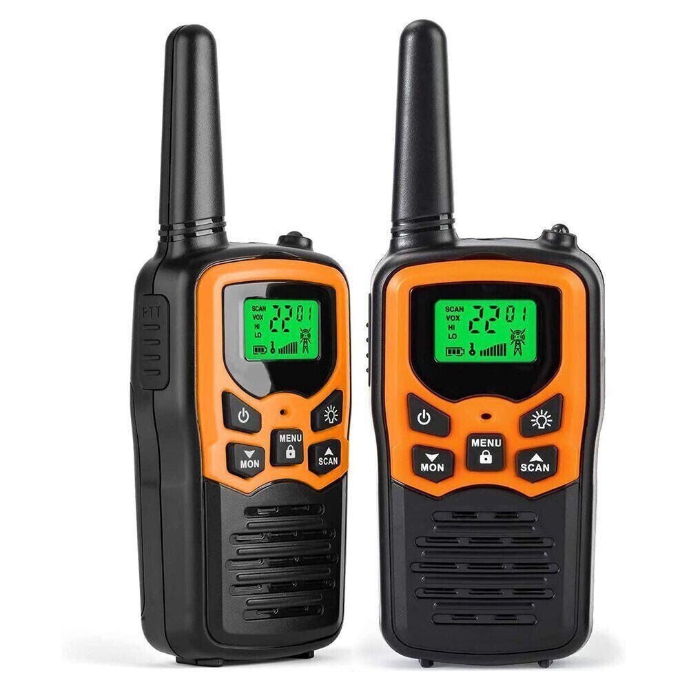 Walkie Talkies 2Pcs Electronic Long Range Walky Talky 8km UHF Backlit LCD NEW