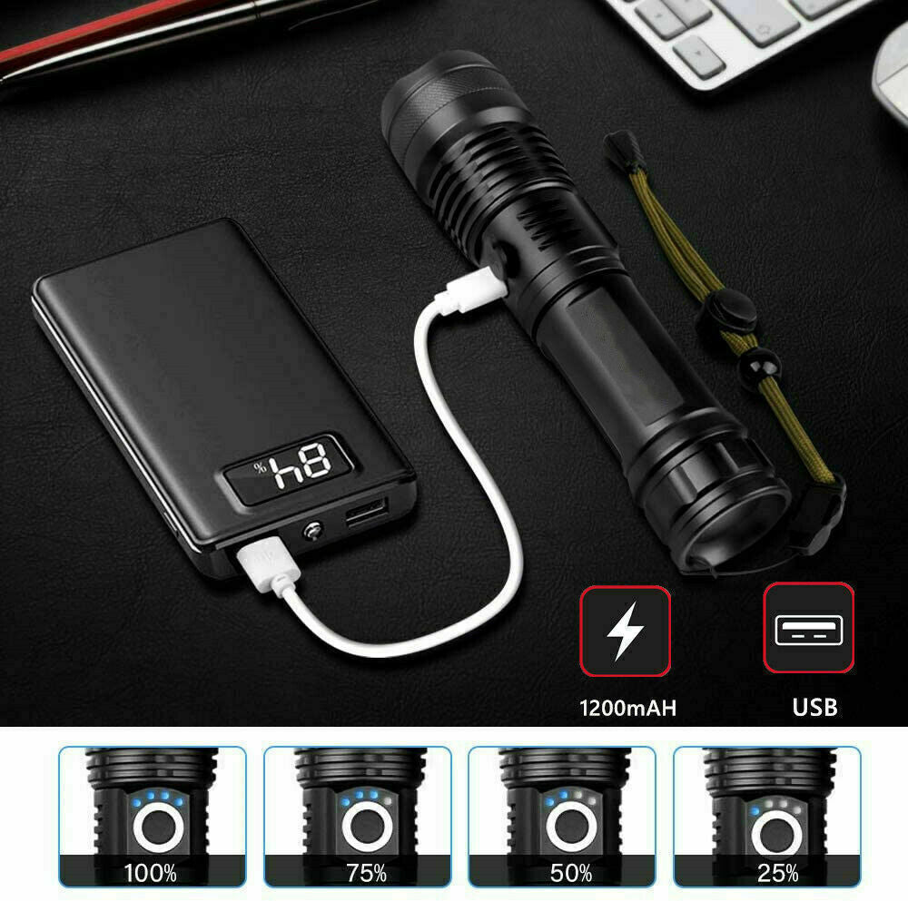 Tactical Flashlight Police Multi-mode Handheld Flashlamp Torch Waterproof Lamp