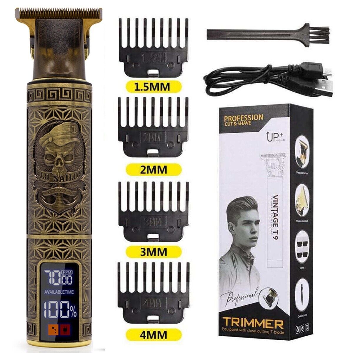 Mens Professional Hair Clippers Electric Shaver Trimmers Machine Cordless Beard