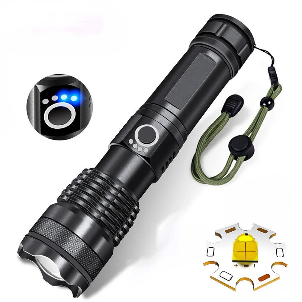 Tactical Flashlight Police Multi-mode Handheld Flashlamp Torch Waterproof Lamp