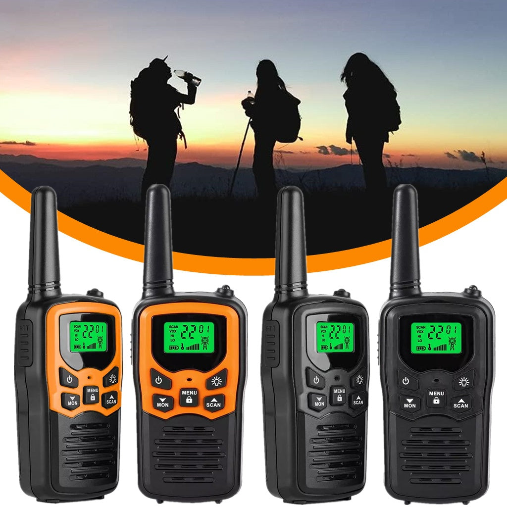 Walkie Talkies 2Pcs Electronic Long Range Walky Talky 8km UHF Backlit LCD NEW