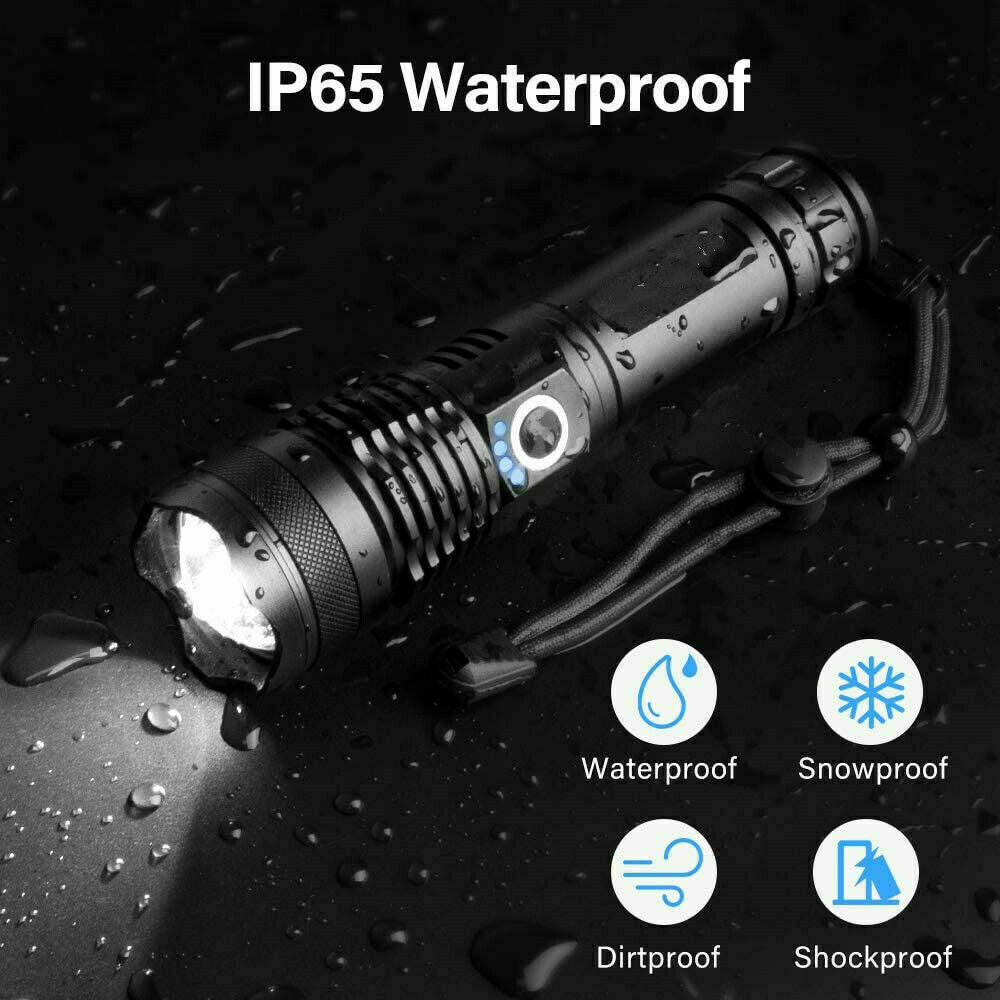 Tactical Flashlight Police Multi-mode Handheld Flashlamp Torch Waterproof Lamp